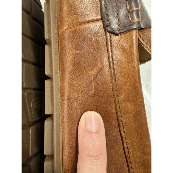 Born Distressed Two Tone Brown Slip On Driving Penny Loafer Men’s Size 11 M - Picture 8 of 16